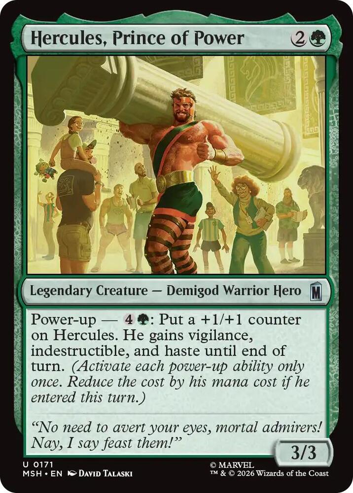 Hercules, Prince of Power 171 card from Marvel Super Heroes
