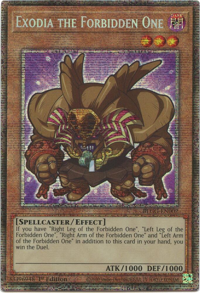 Exodia the Forbidden One (Starlight Rare) BLGG-EN002 card from Battles of Legend: Glorious Gallery