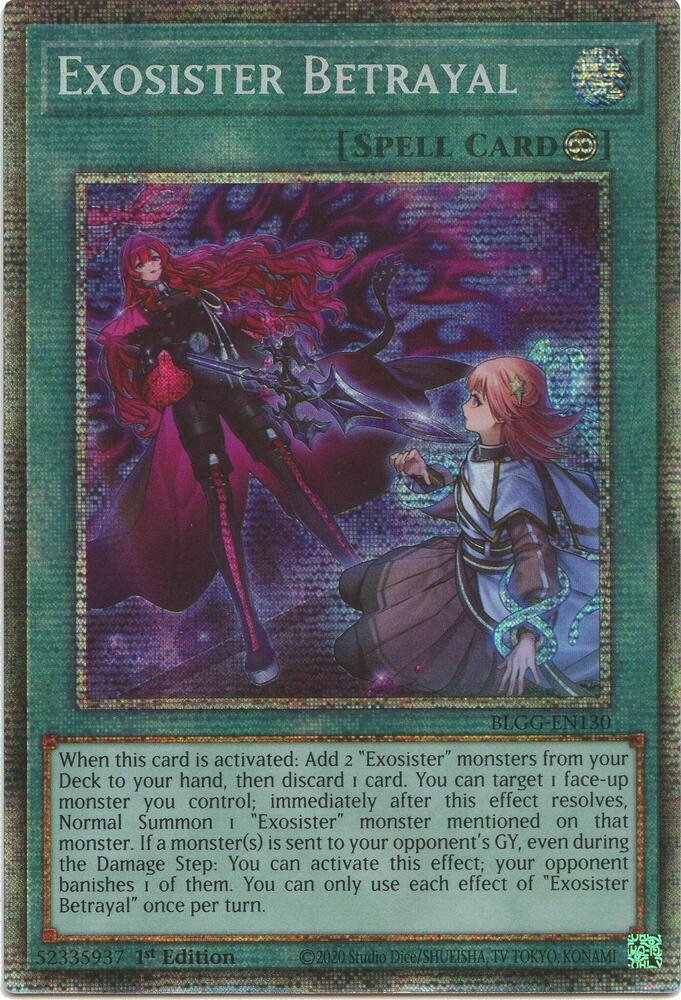 Exosister Betrayal (Starlight Rare) BLGG-EN130 card from Battles of Legend: Glorious Gallery