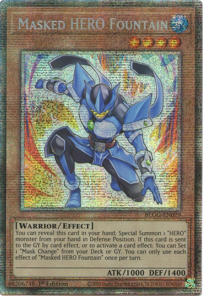 Masked HERO Fountain (Starlight Rare) BLGG-EN029 card from Battles of Legend: Glorious Gallery