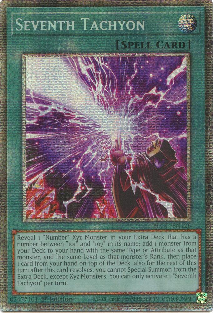 Seventh Tachyon (Starlight Rare) BLGG-EN126 card from Battles of Legend: Glorious Gallery