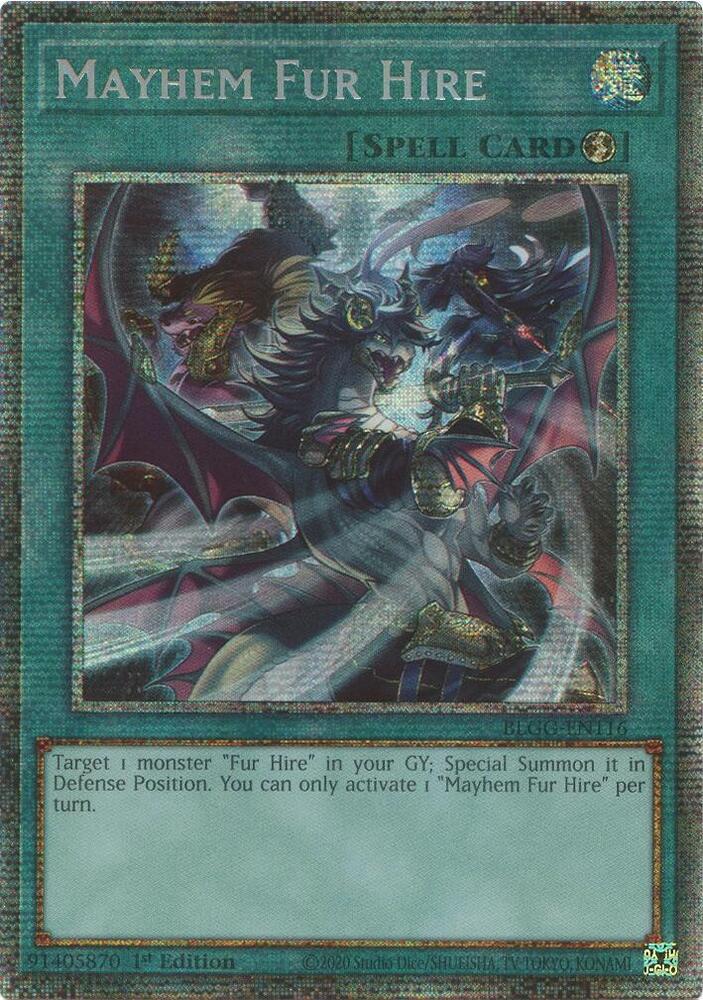Mayhem Fur Hire (Starlight Rare) BLGG-EN116 card from Battles of Legend: Glorious Gallery