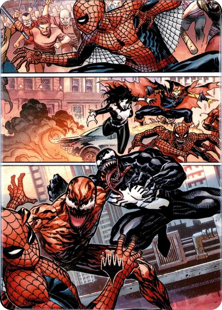 Maximum Carnage Art Card (Gold-Stamped Planeswalker Symbol) 46 card from Art Series: Marvel's Spider-Man
