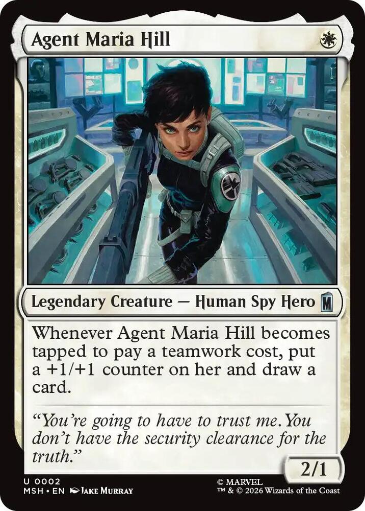 Agent Maria Hill 2 card from Marvel Super Heroes