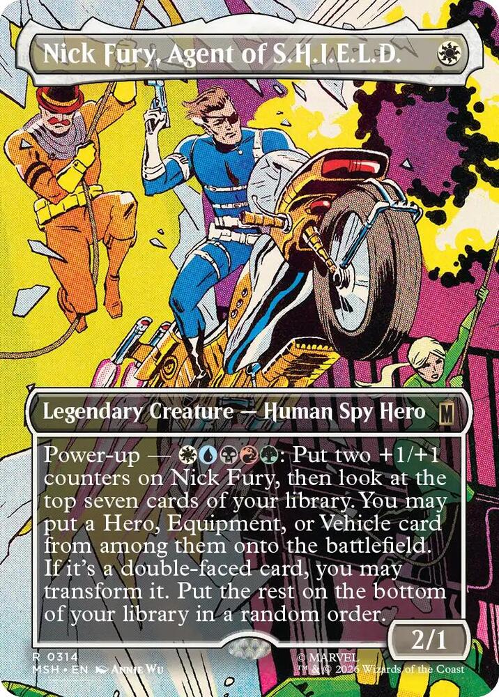 Nick Fury, Agent of S.H.I.E.L.D. (Borderless) 314 card from Marvel Super Heroes