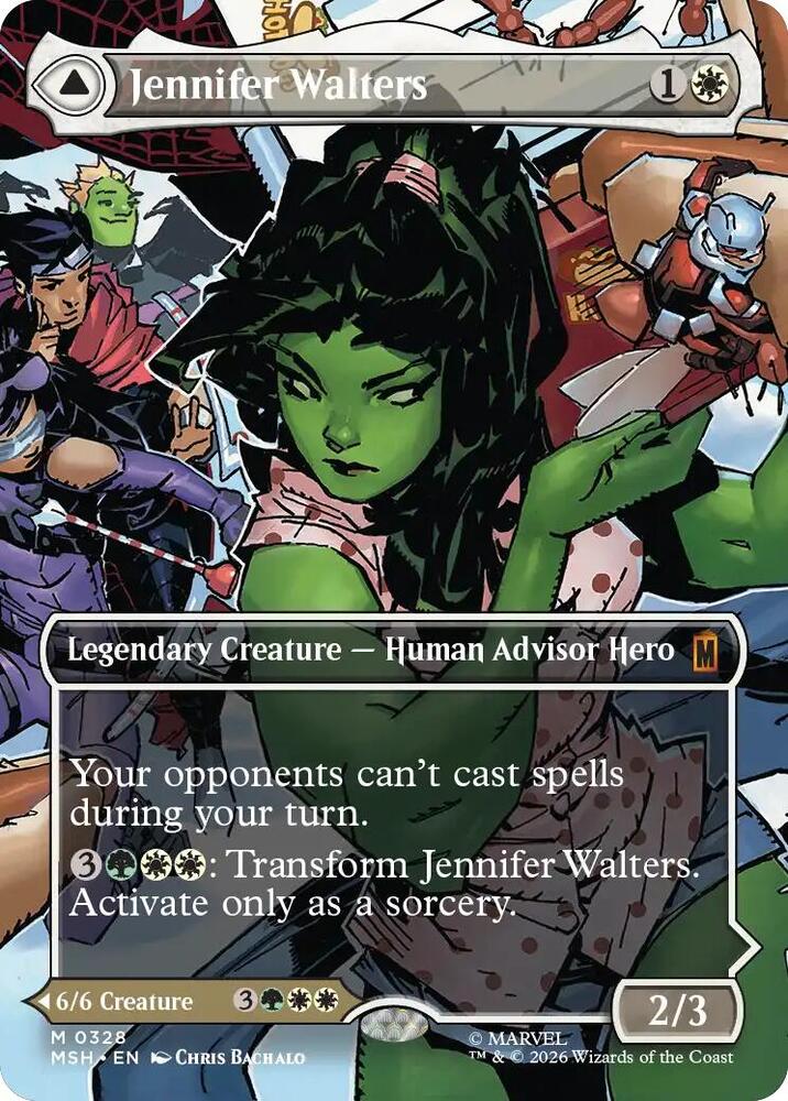 Jennifer Walters (Borderless) 328 card from Marvel Super Heroes