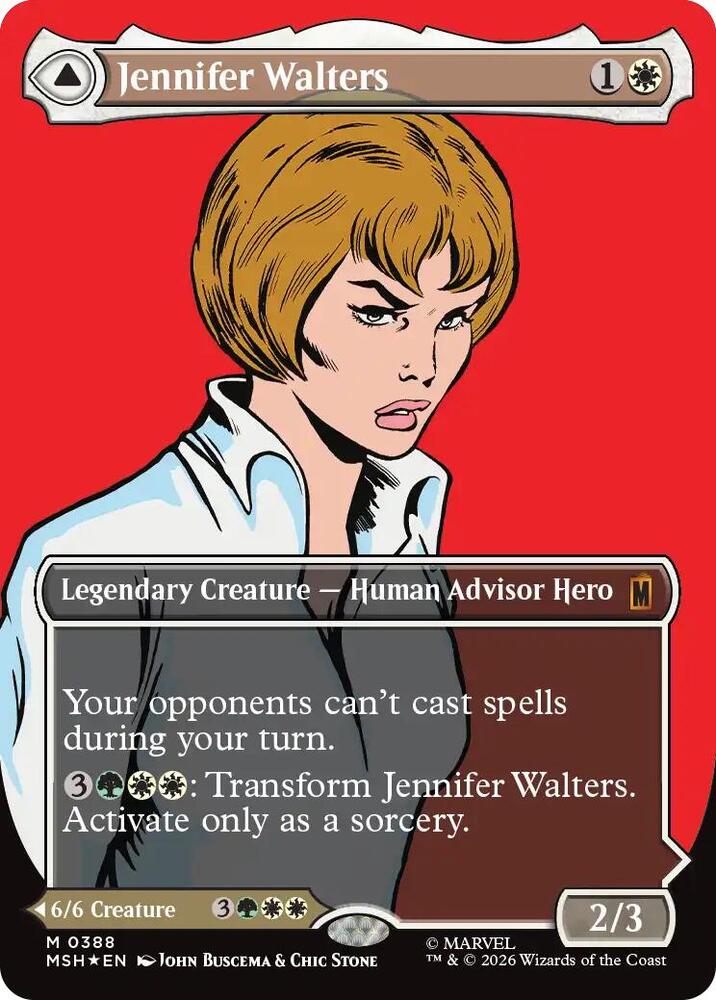 Jennifer Walters (Borderless) 388 card from Marvel Super Heroes