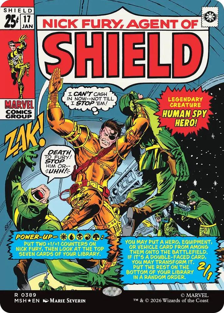 Nick Fury, Agent of S.H.I.E.L.D. (Borderless) 389 card from Marvel Super Heroes
