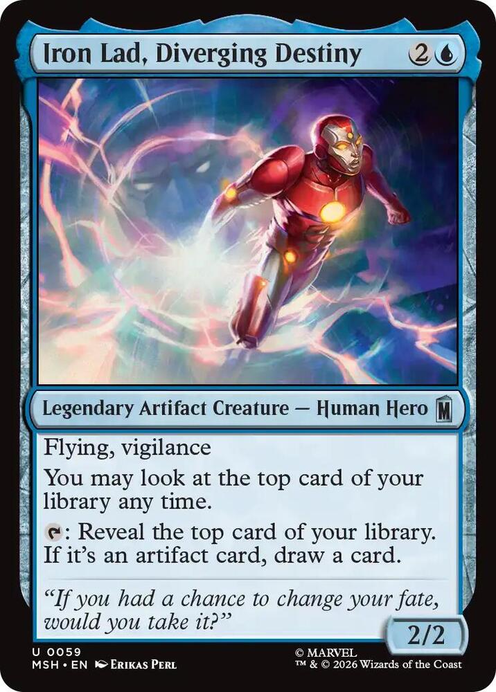 Iron Lad, Diverging Destiny 59 card from Marvel Super Heroes