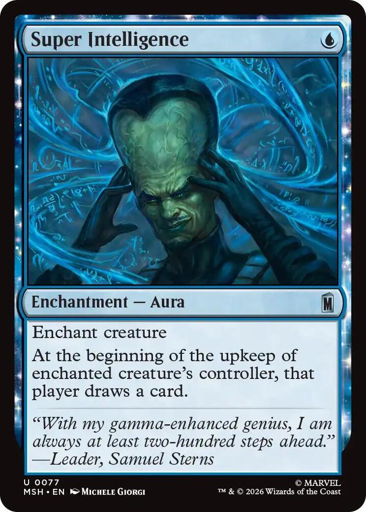 Super Intelligence 77 card from Marvel Super Heroes