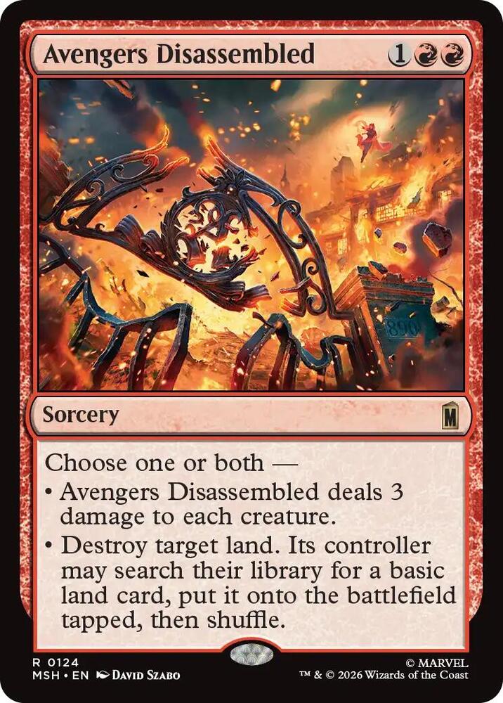 Avengers Disassembled 124 card from Marvel Super Heroes