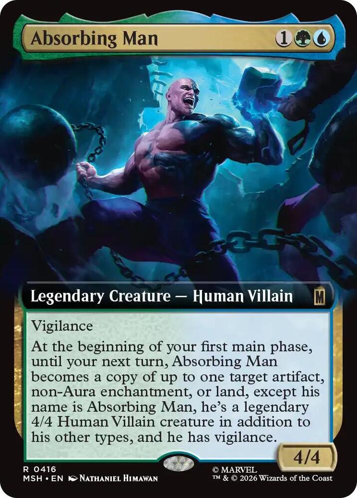 Absorbing Man (Extended Art) 416 card from Marvel Super Heroes
