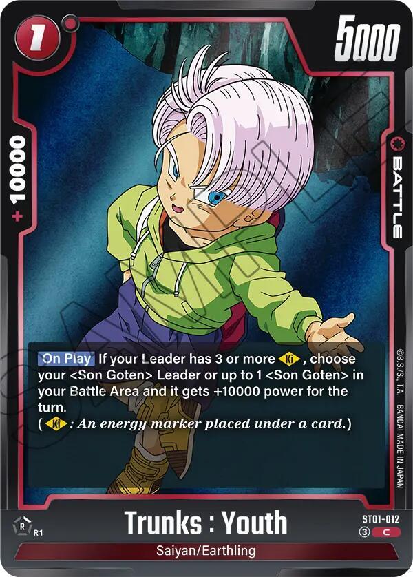 Trunks : Youth ST01-012 card from Story Booster 01