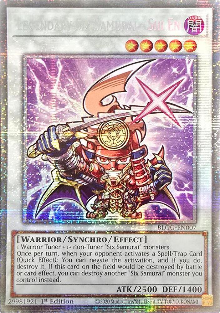 Legendary Six Samurai - Shi En (Starlight Rare) BLGG-EN007 card from Battles of Legend: Glorious Gallery