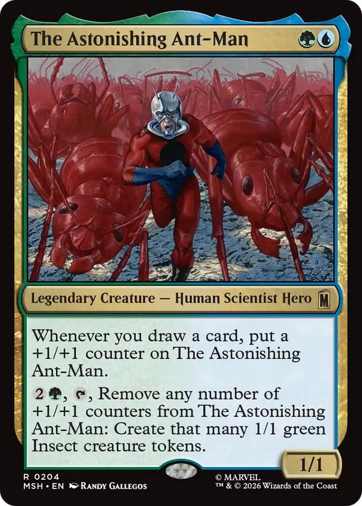 The Astonishing Ant-Man 204 card from Marvel Super Heroes
