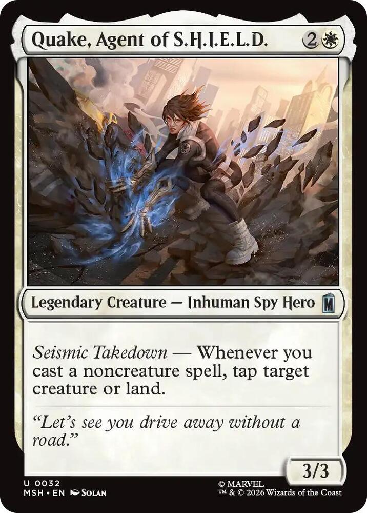 Quake, Agent of S.H.I.E.L.D. 32 card from Marvel Super Heroes