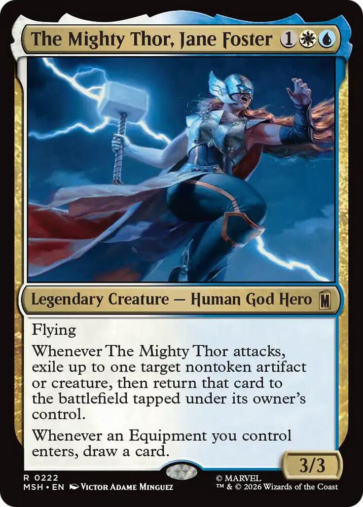 The Mighty Thor, Jane Foster 222 card from Marvel Super Heroes