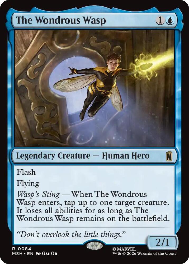 The Wondrous Wasp 84 card from Marvel Super Heroes