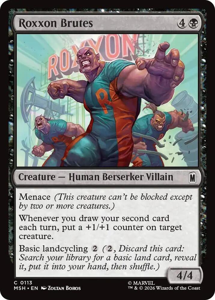 Roxxon Brutes 113 card from Marvel Super Heroes