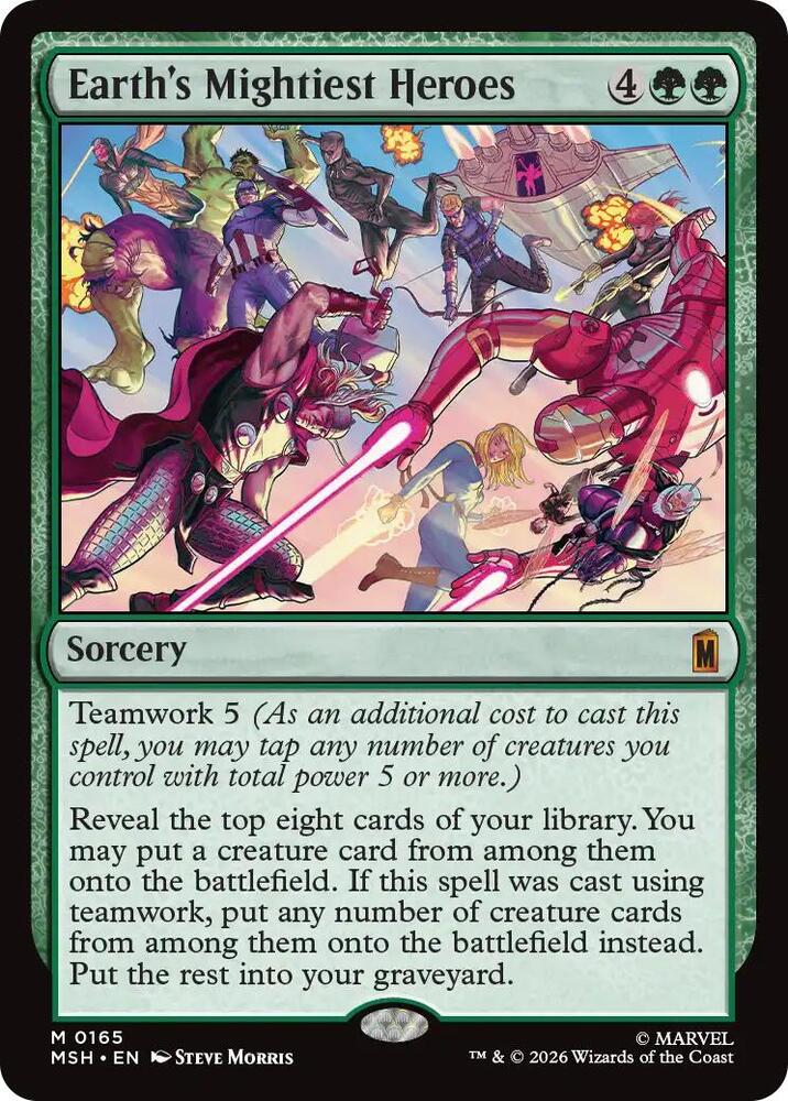 Earth's Mightiest Heroes 165 card from Marvel Super Heroes