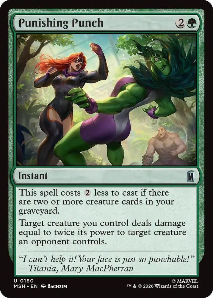 Punishing Punch 180 card from Marvel Super Heroes