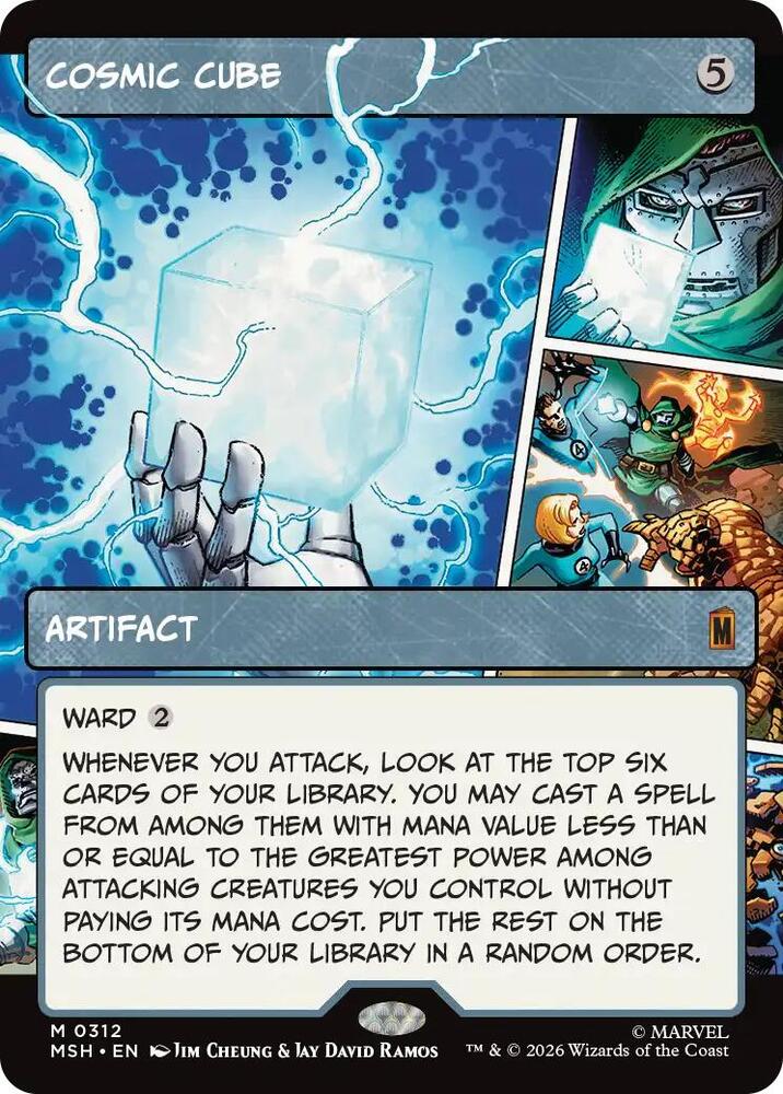 Cosmic Cube (Borderless) 312 card from Marvel Super Heroes