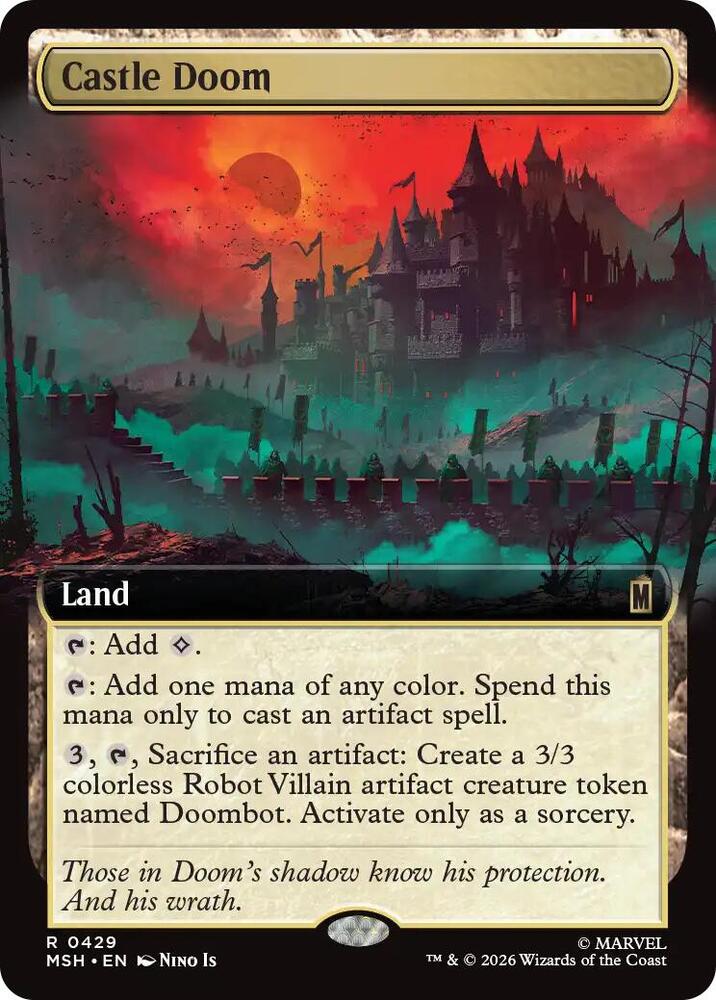 Castle Doom (Extended Art) 429 card from Marvel Super Heroes