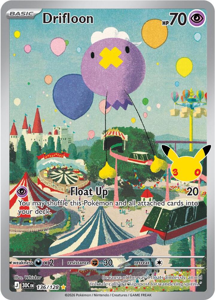 Drifloon 136/128 card from ME: 30th Celebration