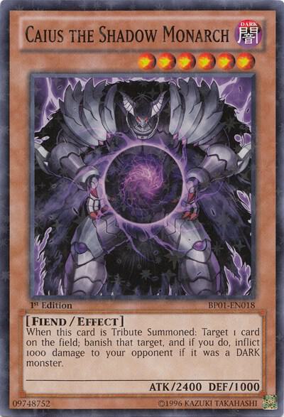 Caius the Shadow Monarch (Starfoil) BP01-EN018 card from Battle Pack: Epic Dawn