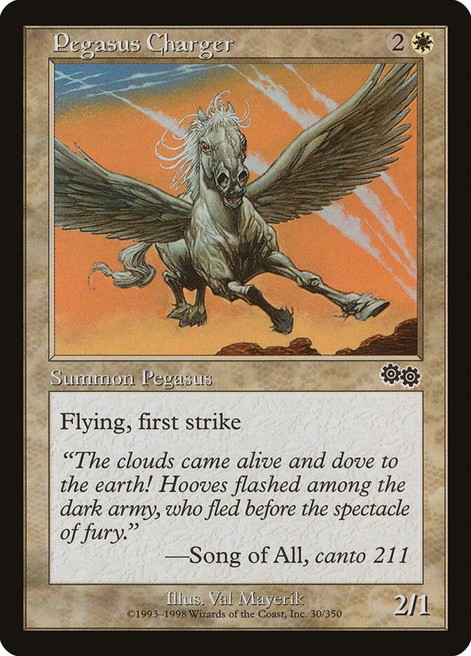 Pegasus Charger 30 card from Urza's Saga