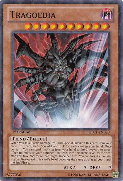 Tragoedia (Starfoil) BP01-EN020 card from Battle Pack: Epic Dawn