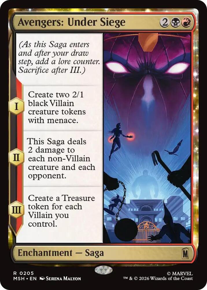 Avengers: Under Siege 205 card from Marvel Super Heroes