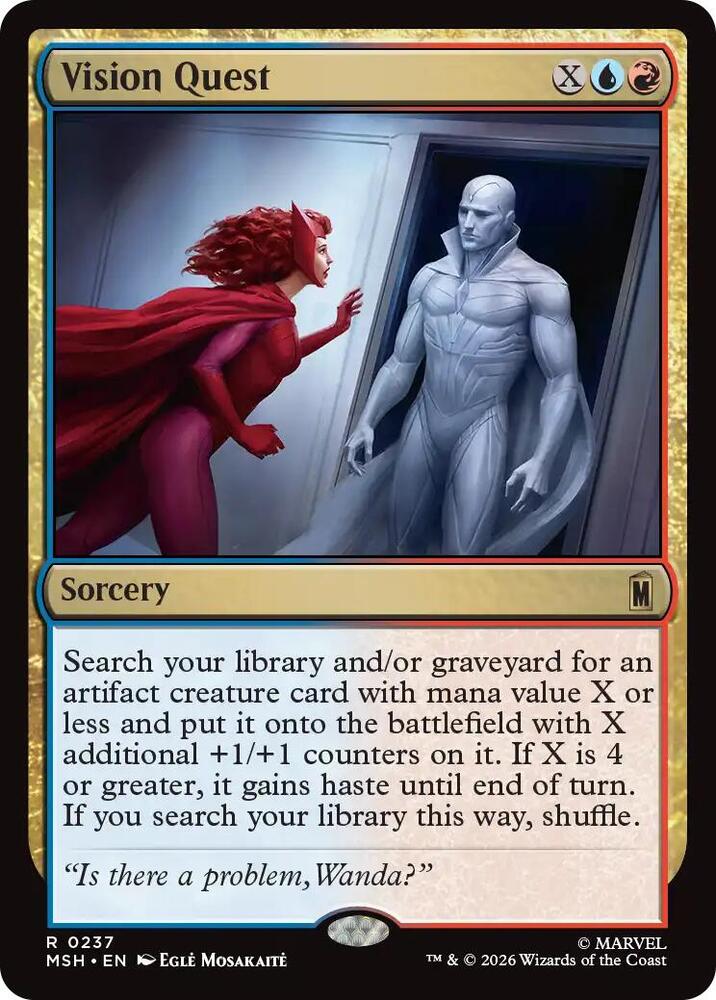 Vision Quest 237 card from Marvel Super Heroes