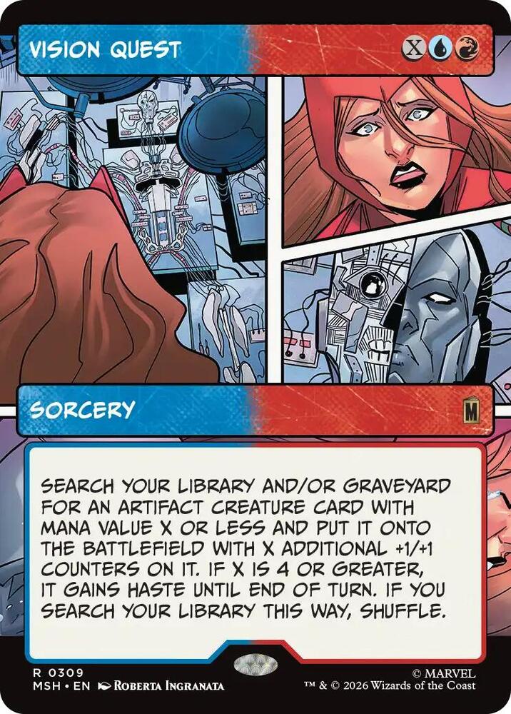Vision Quest (Borderless) 309 card from Marvel Super Heroes