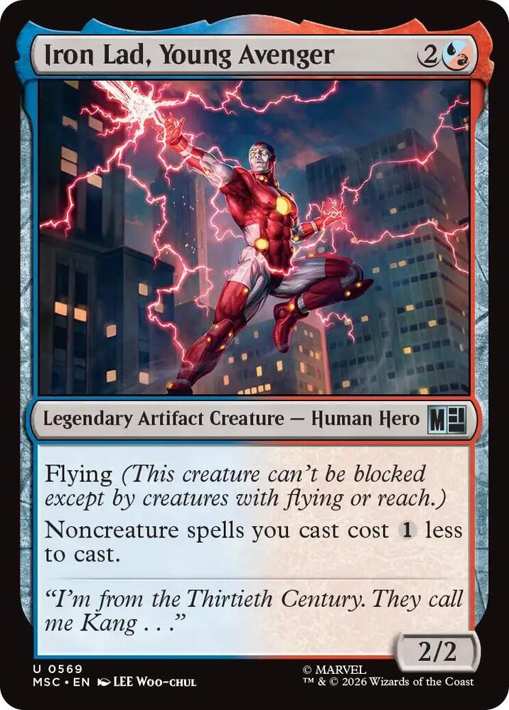Iron Lad, Young Avenger 569 card from Commander: Marvel Super Heroes