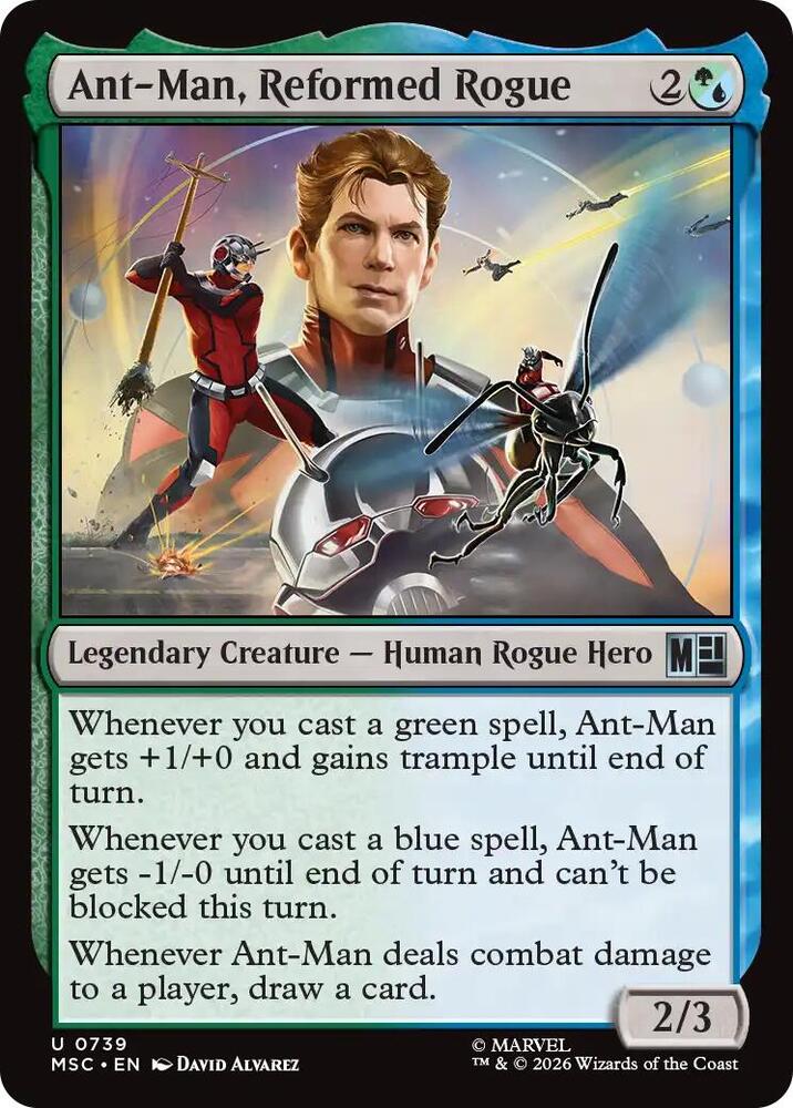 Ant-Man, Reformed Rogue 739 card from Commander: Marvel Super Heroes