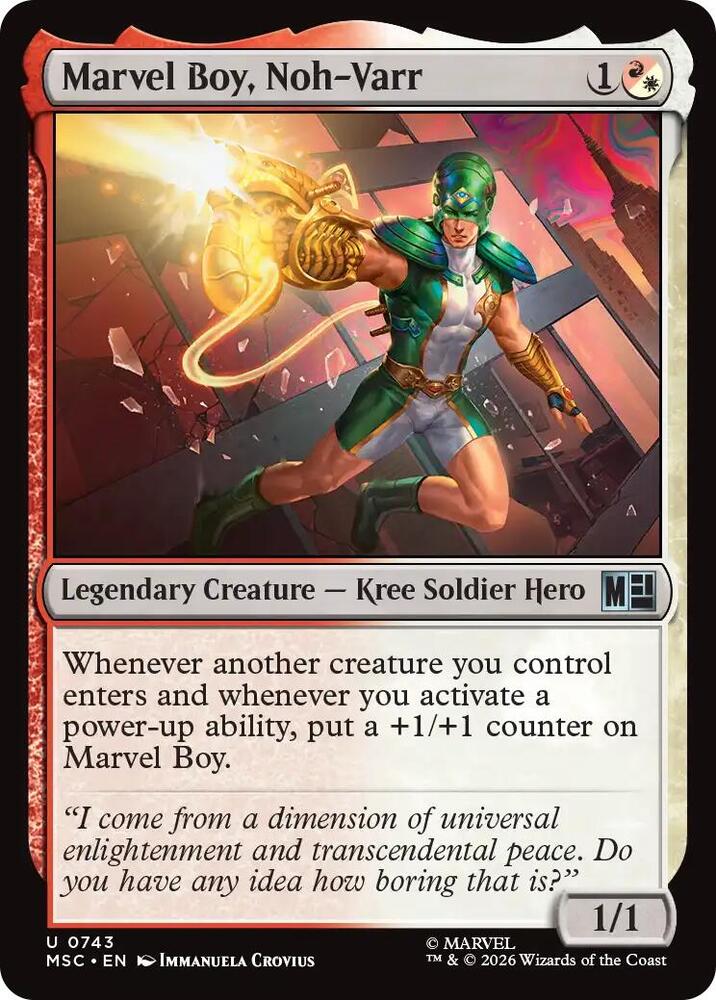 Marvel Boy, Noh-Varr 743 card from Commander: Marvel Super Heroes