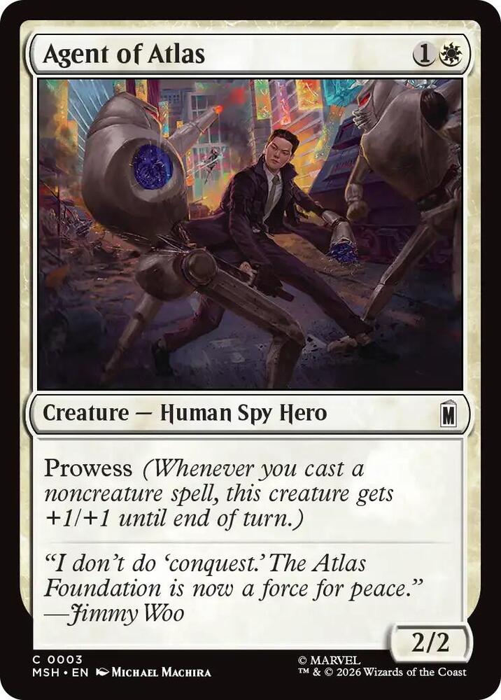 Agent of Atlas 3 card from Marvel Super Heroes