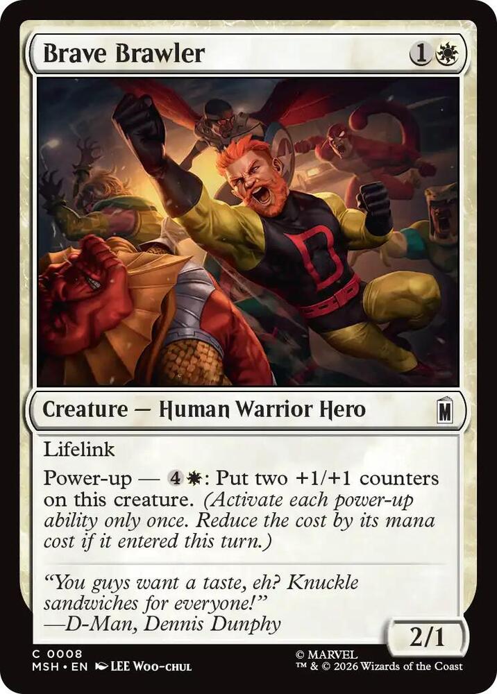 Brave Brawler 8 card from Marvel Super Heroes