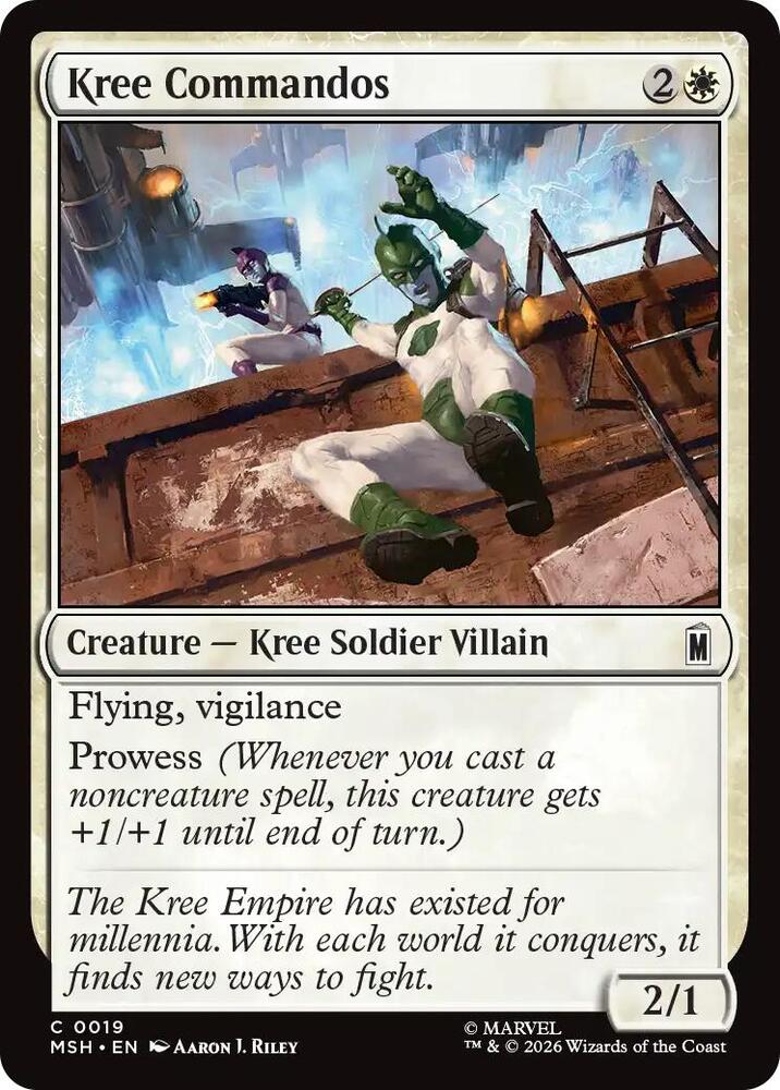 Kree Commandos 19 card from Marvel Super Heroes