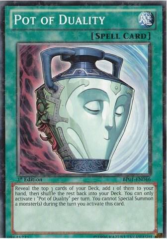 Pot of Duality (Starfoil) BP01-EN046 card from Battle Pack: Epic Dawn