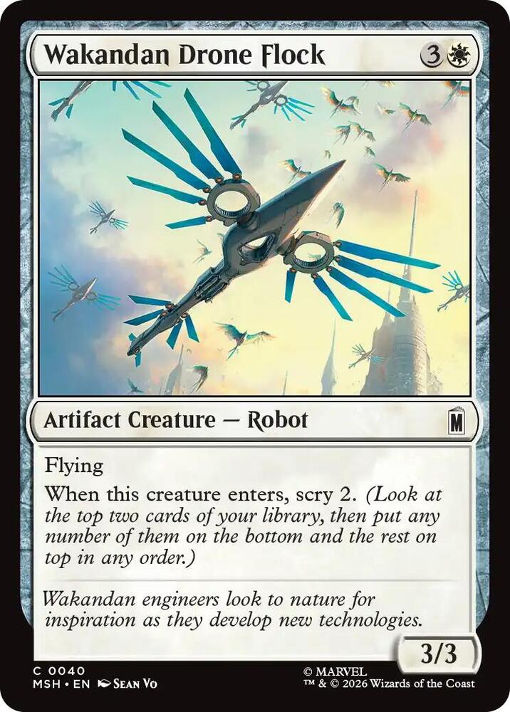 Wakandan Drone Flock 40 card from Marvel Super Heroes