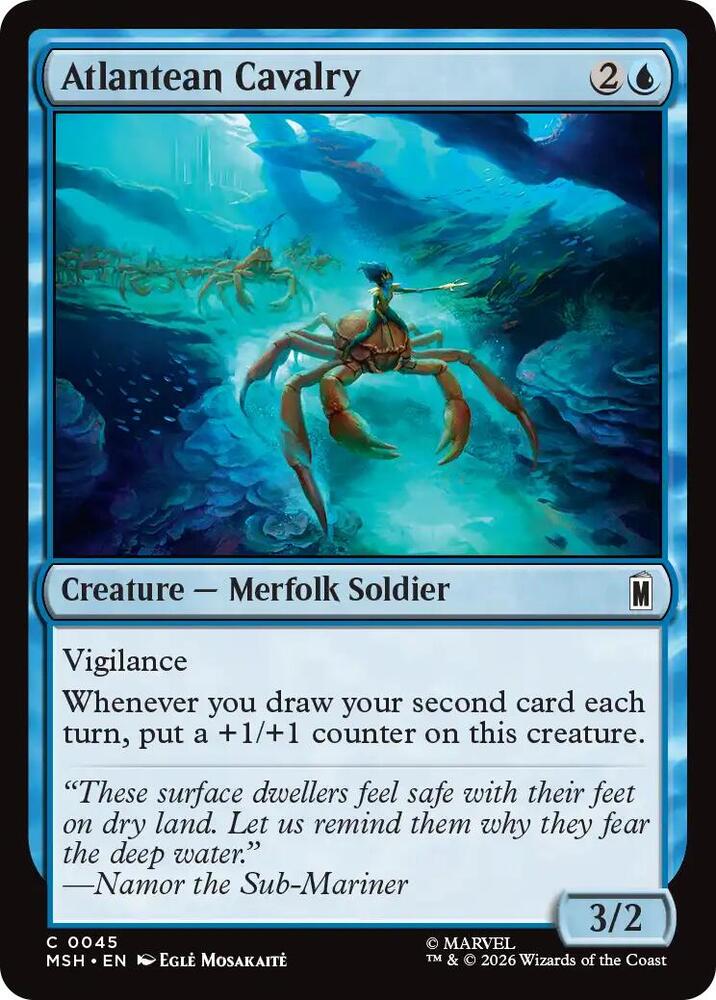 Atlantean Cavalry 45 card from Marvel Super Heroes