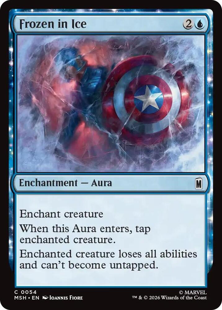 Frozen in Ice 54 card from Marvel Super Heroes