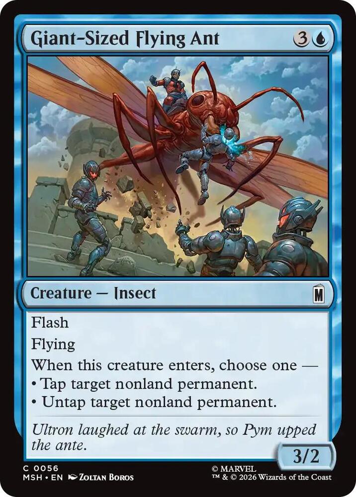 Giant-Sized Flying Ant 56 card from Marvel Super Heroes