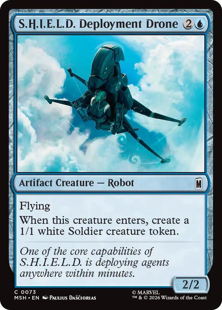 S.H.I.E.L.D. Deployment Drone 73 card from Marvel Super Heroes