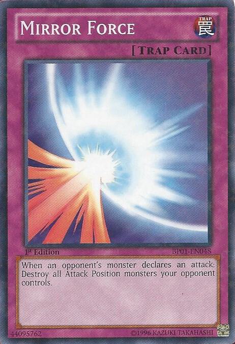 Mirror Force (Starfoil) BP01-EN048 card from Battle Pack: Epic Dawn