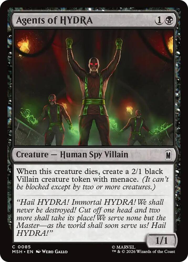 Agents of HYDRA 85 card from Marvel Super Heroes
