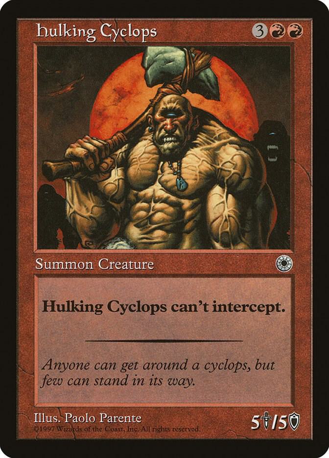 Hulking Cyclops card from Portal