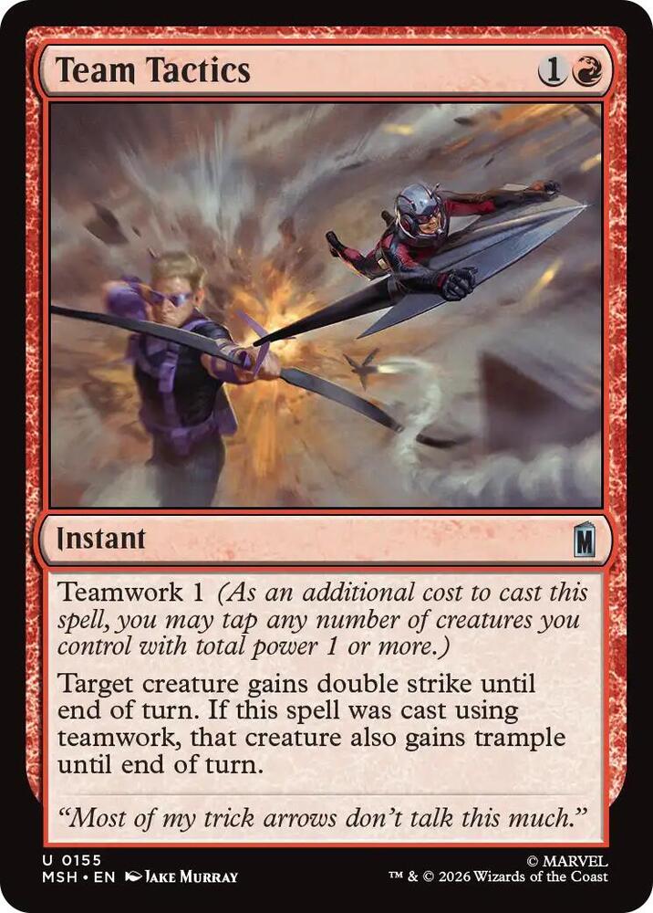 Team Tactics 155 card from Marvel Super Heroes